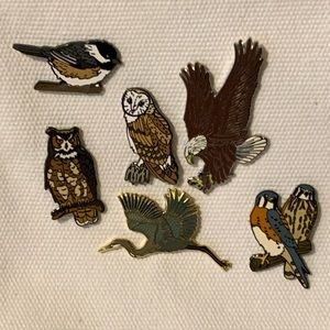 Enameled Pins Birds